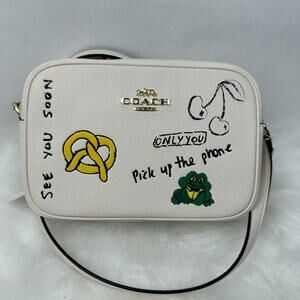 Coach Jamie Camera Bag With Sketch Print Pebble Leather/Chalk Multi CAT02 NWT